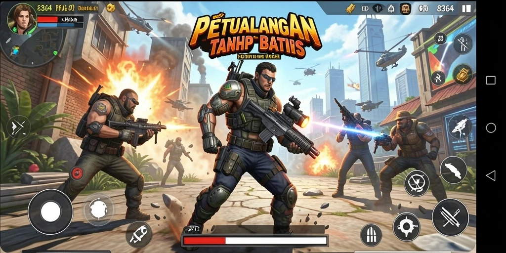 Gameplay dinamis dengan aksi mendebarkan dalam 8364.