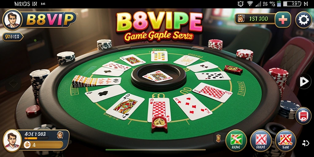 Gameplay seru B8VIP dengan kartu Gaple yang menarik.