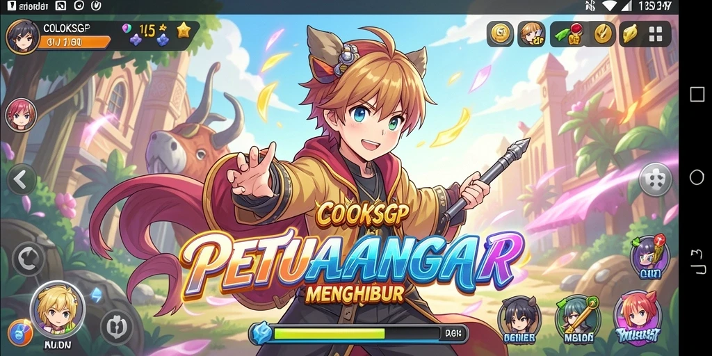 Tampilan menarik dari gameplay COLOKSGP dengan karakter anime yang khas.