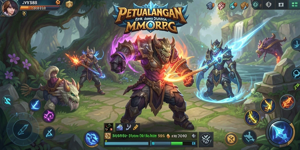 Tampilan gameplay menarik dari JVS88 dalam dunia MMORPG.