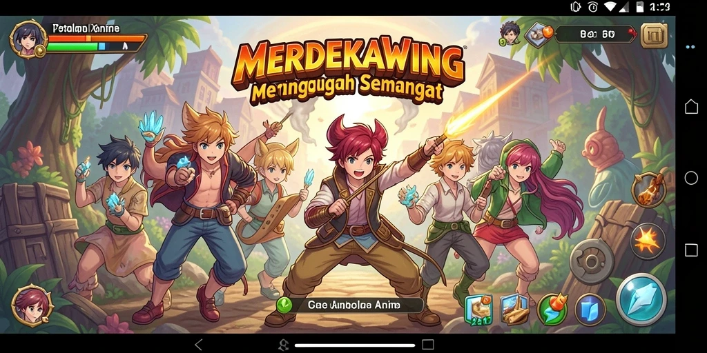 Gameplay seru dalam dunia anime yang penuh petualangan.